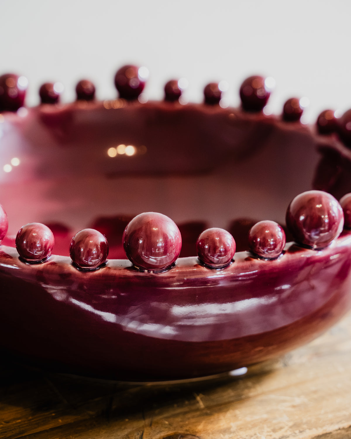 Merlot Pom Pom Bowl