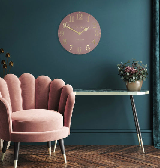 20” Arabic Pink Blush Large Wall Clock