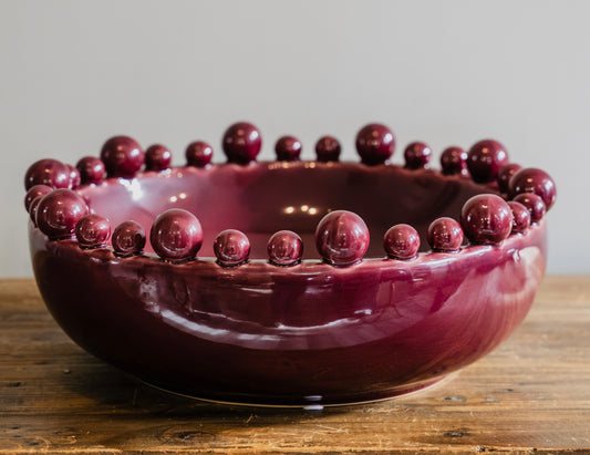 Merlot Pom Pom Bowl