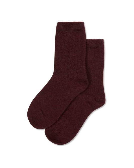 Cosy Cashmere Short Sock | Merlot