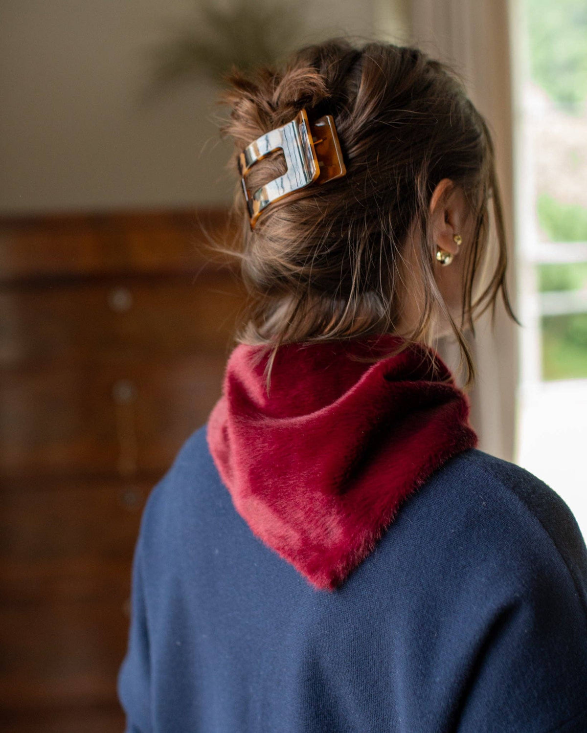 Nova Scarf | Faux Fur | Merlot