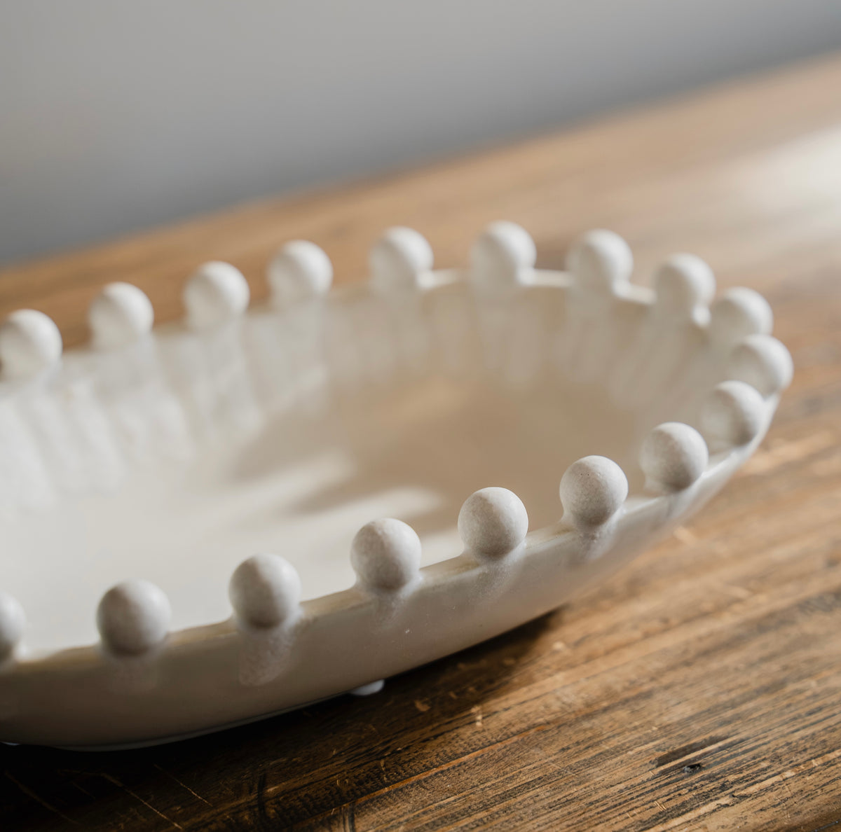 Off White Oval Oddington Bowl