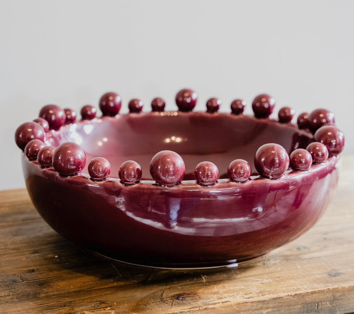 Merlot Pom Pom Bowl
