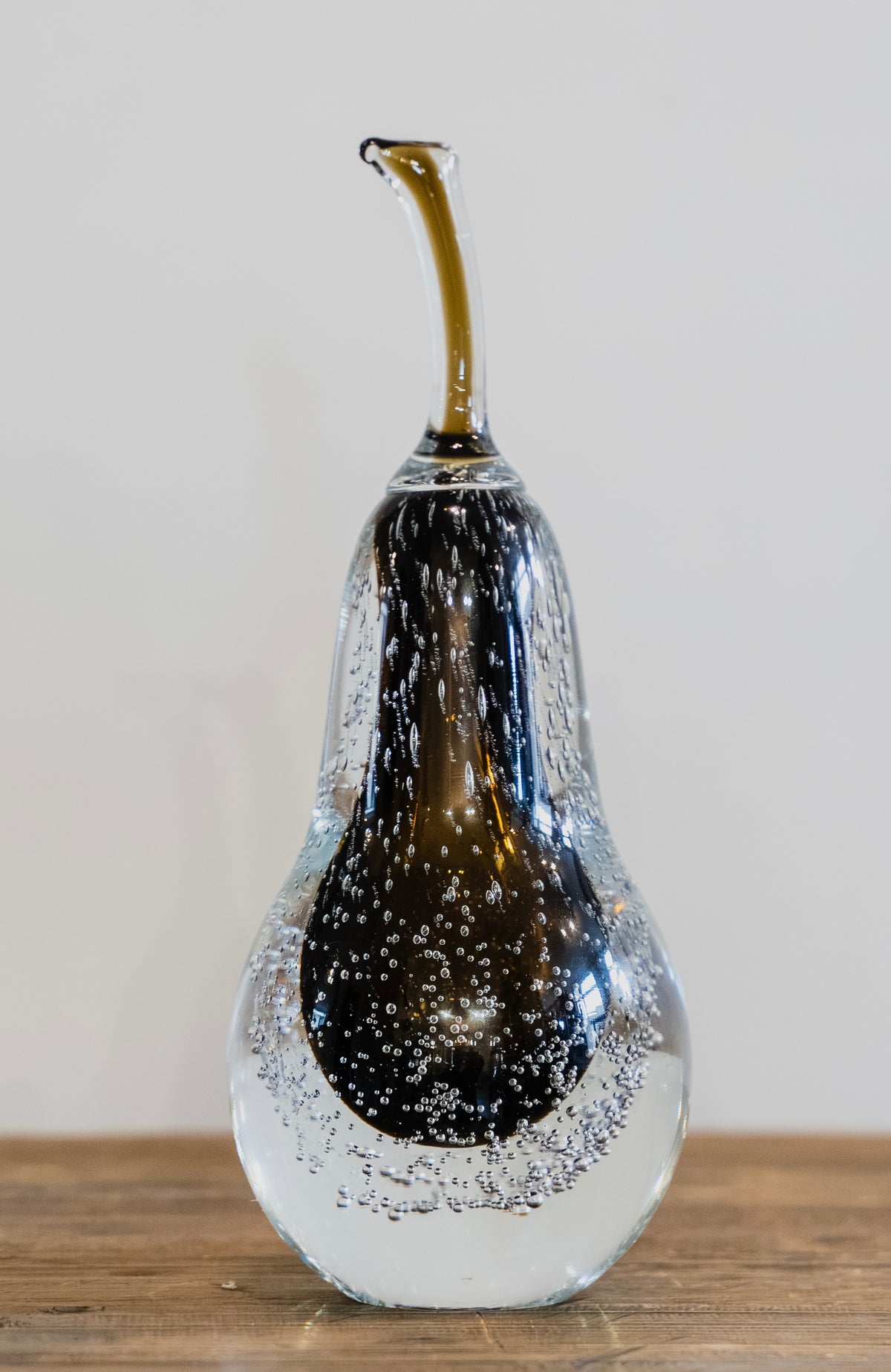 Dark Green Glass Pear