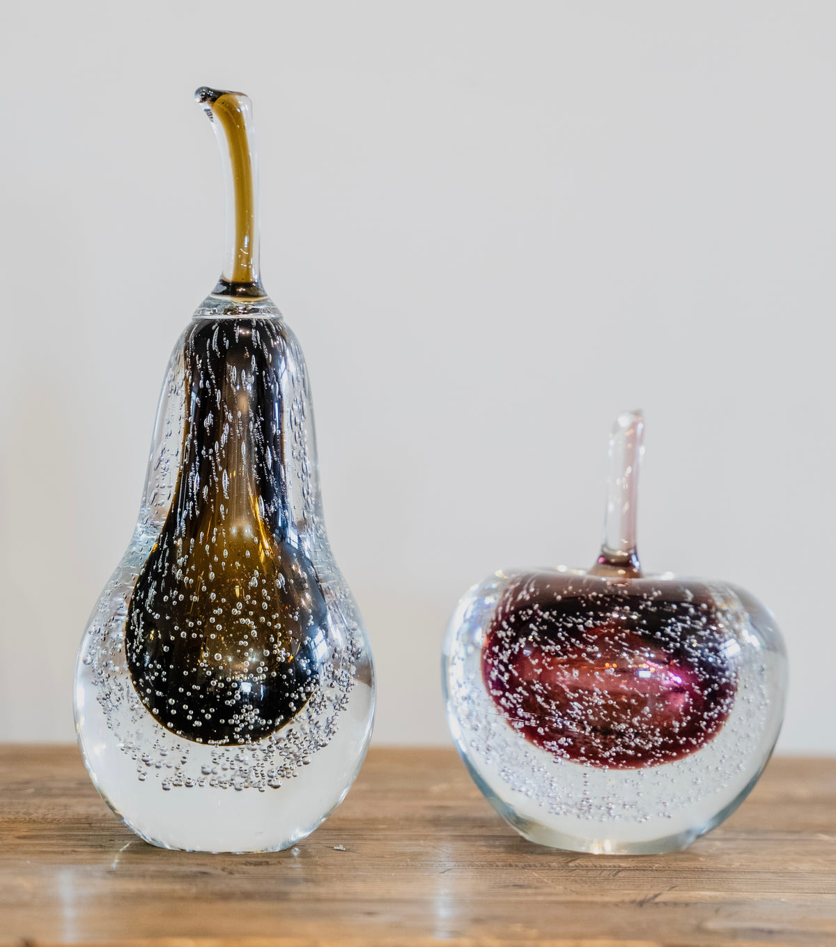 Dark Green Glass Pear