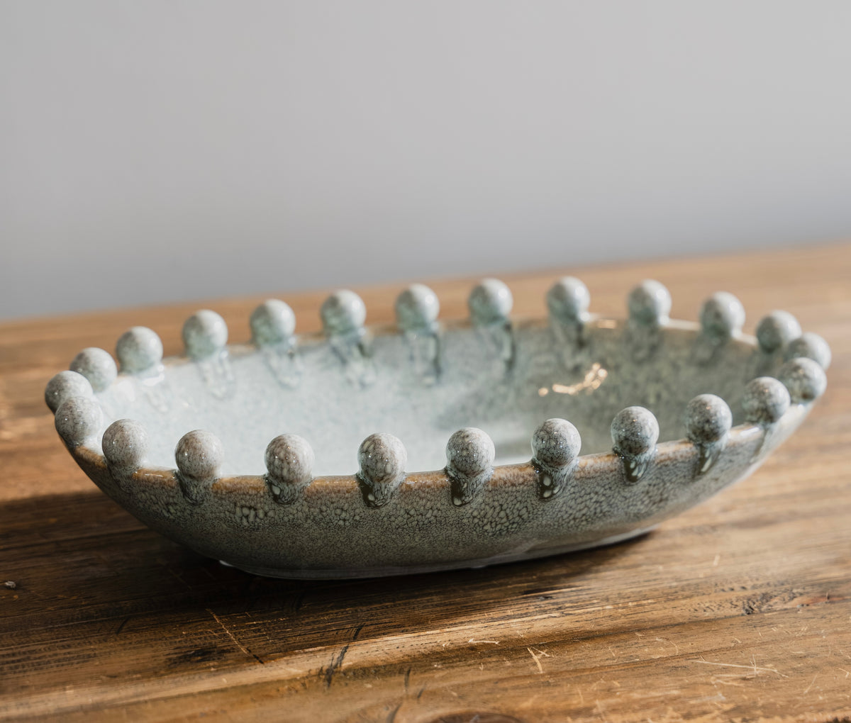 Light Blue Oval Oddington Bowl