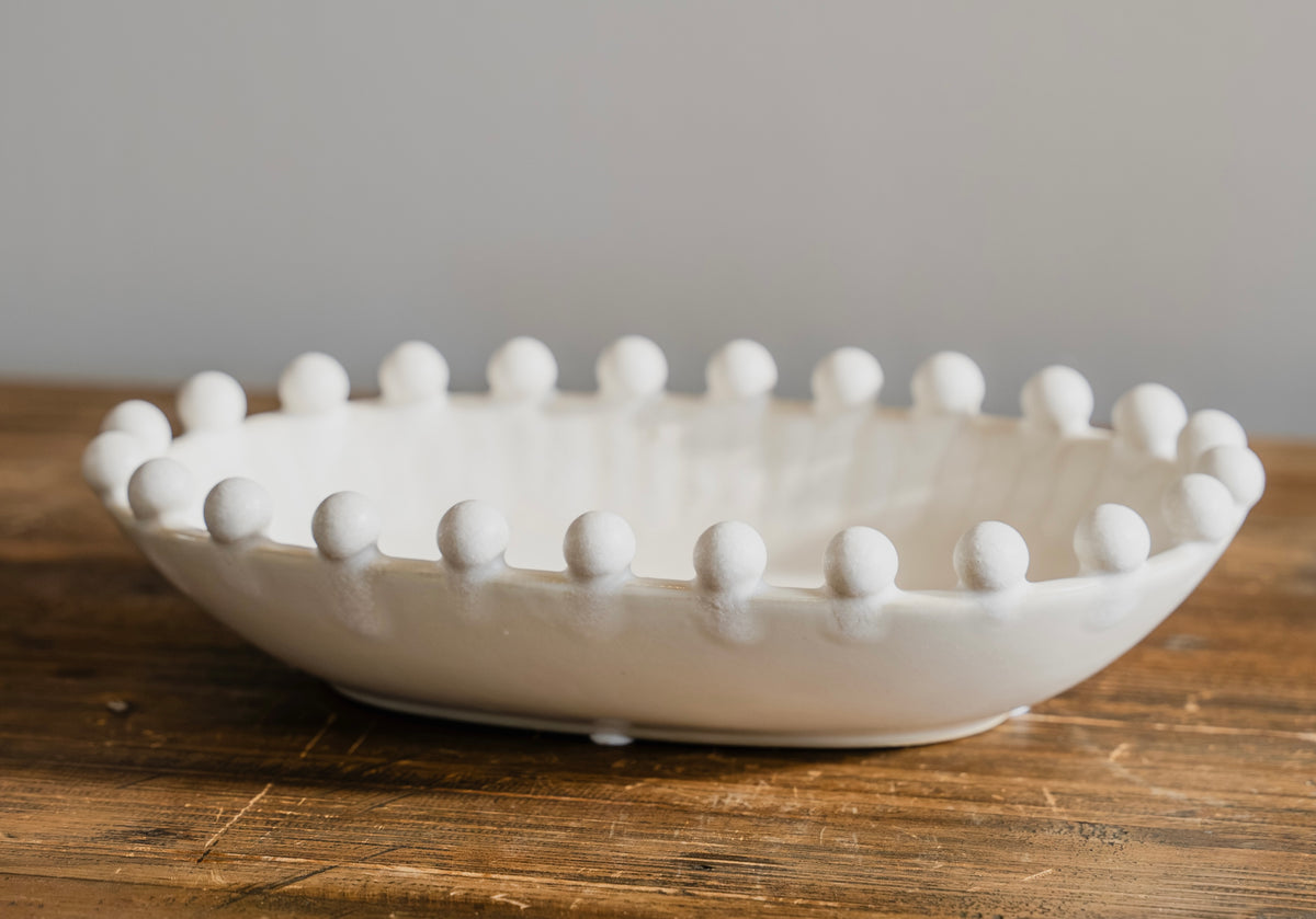 Off White Oval Oddington Bowl
