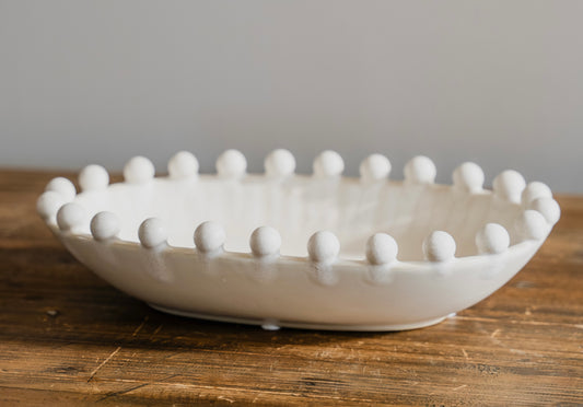 Off White Oval Oddington Bowl