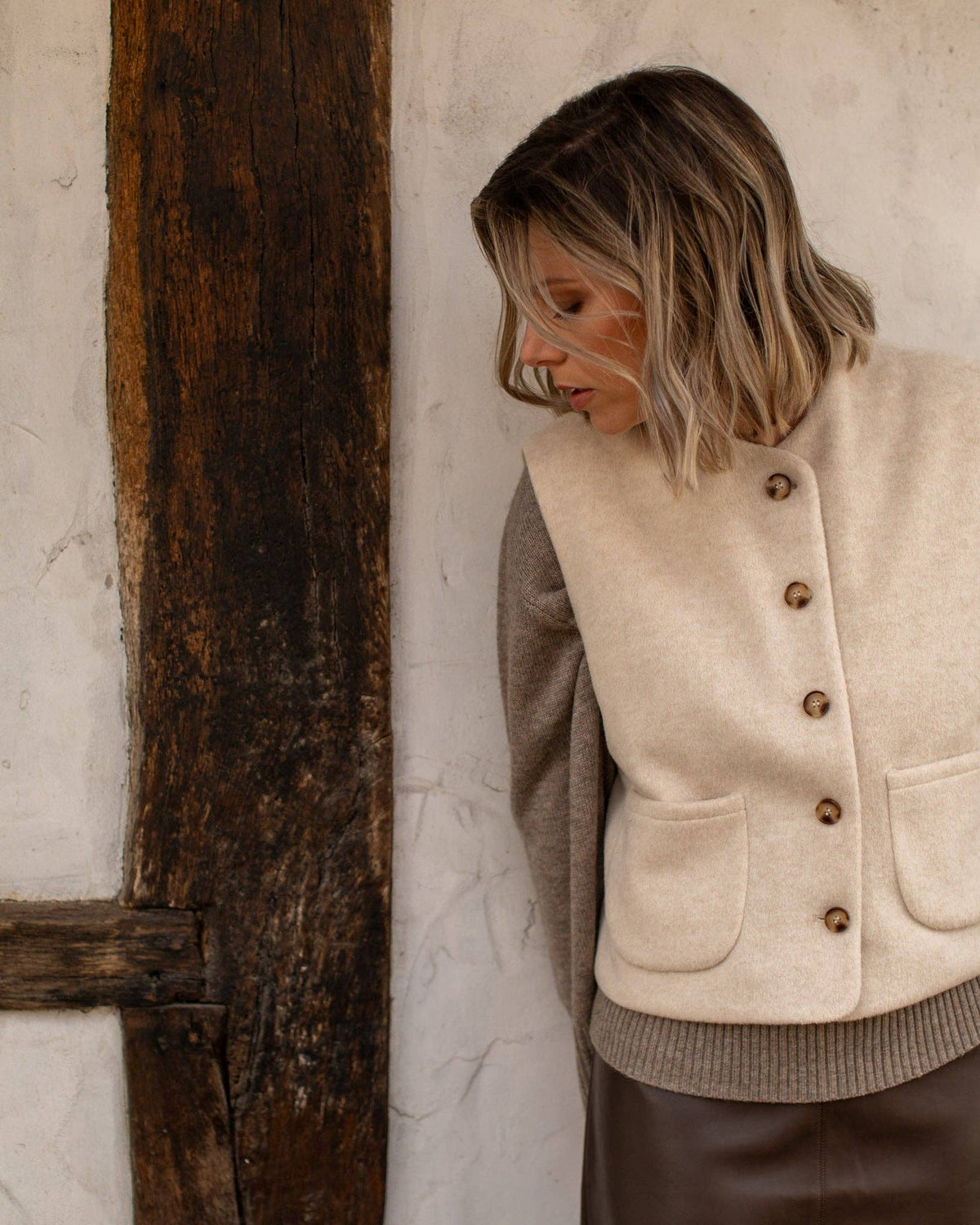 Demi Gilet | Cream