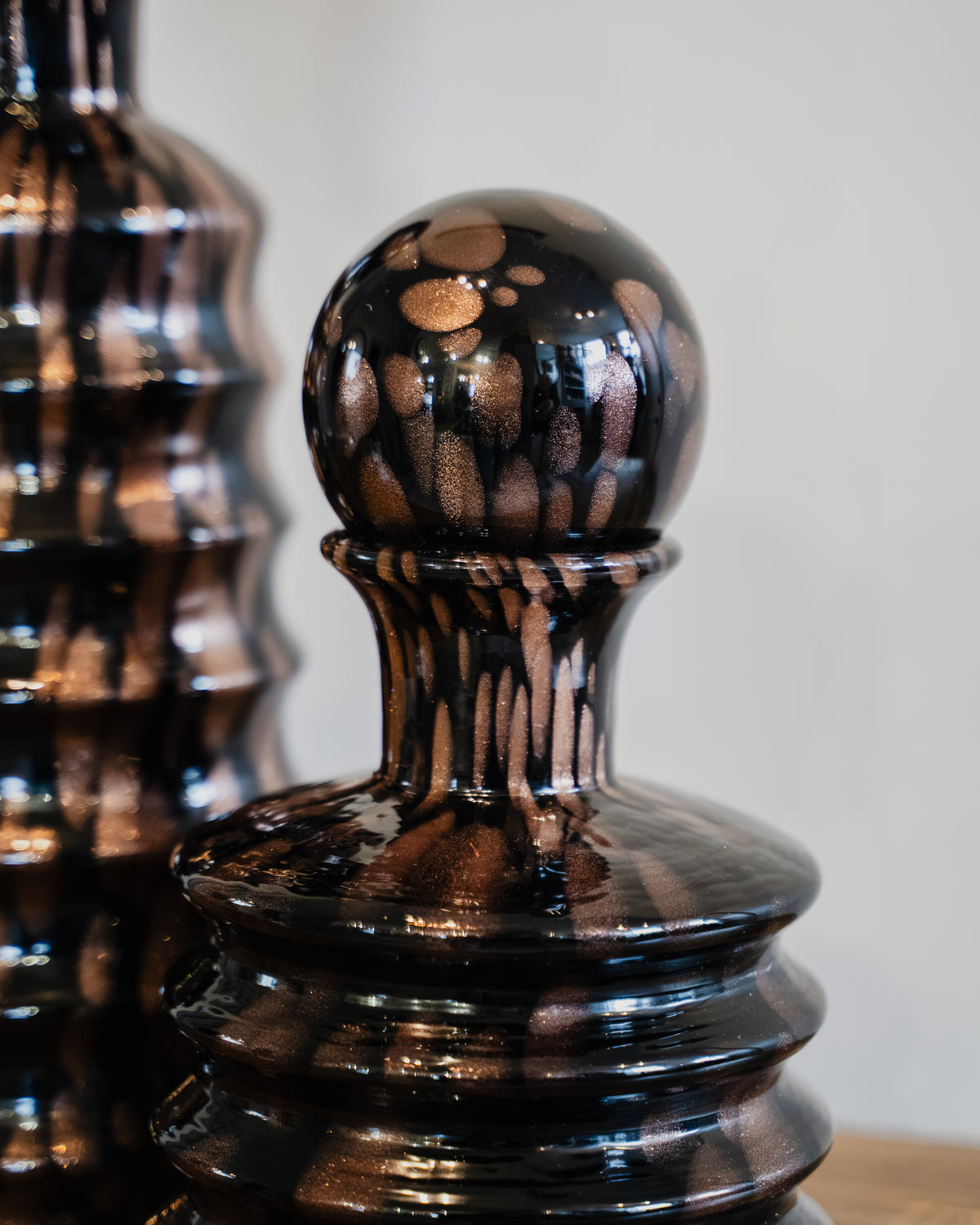 Amber Tortoiseshell Glass Bottles