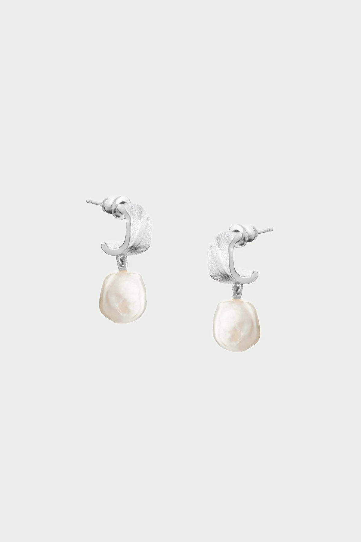 Freshwater Pearl Earrings Silver