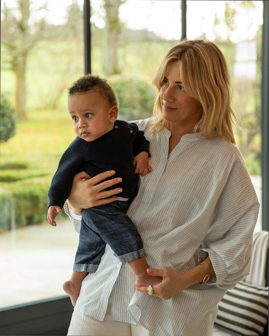 Scarlett Stripe Shirt-Blue