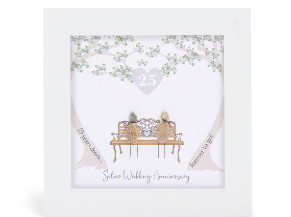 Silver Wedding Anniversary Mini Frame