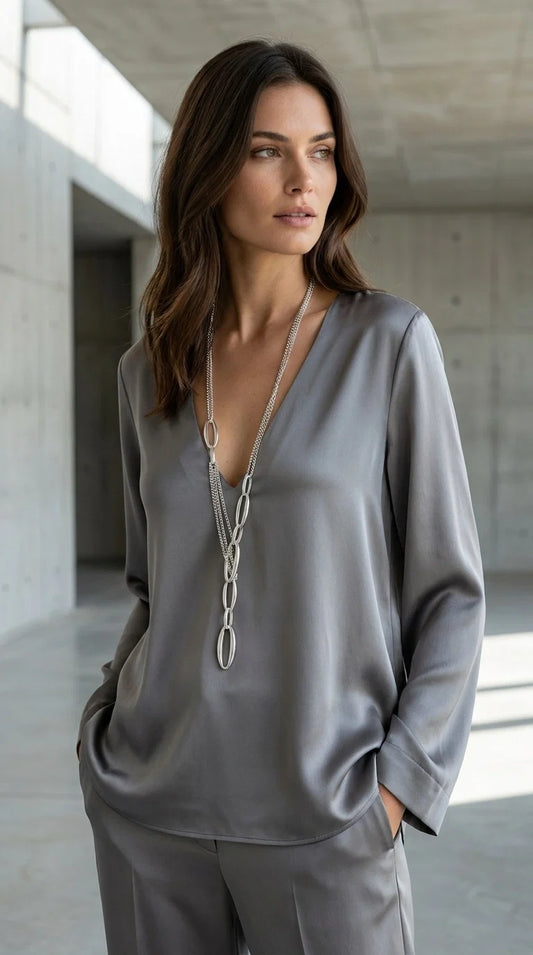 Huxley Links Silver Necklace