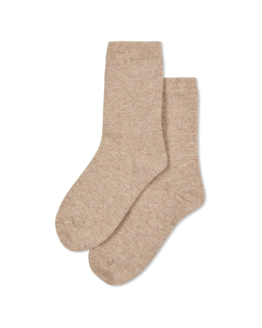 Cosy Cashmere Short Sock | Beige